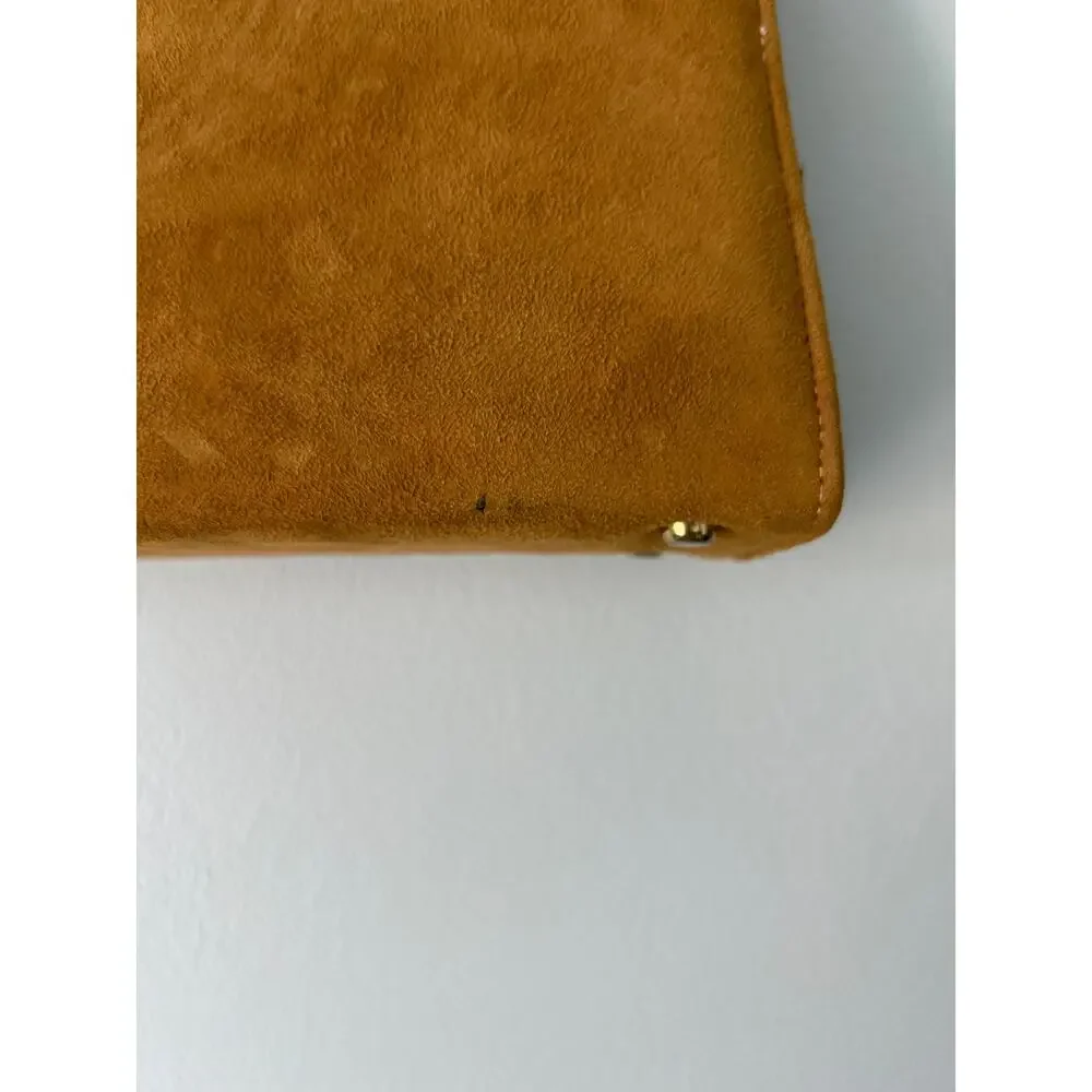 VTG Life Stride Tan Suede Bow Detail Purse